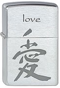 Широкая зажигалка Zippo Signs Love 228