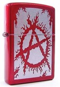 Широкая зажигалка Zippo Flaming Anarchy 21063