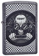 Широкая зажигалка Zippo Skull racer 211