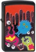 Широкая зажигалка Zippo Monster blood 218
