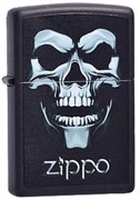 Широкая зажигалка Zippo Skull shadow 218