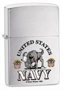 Широкая зажигалка Zippo US Navy 24533