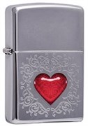 Широкая зажигалка Zippo Abstract Heart 250