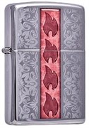 Широкая зажигалка Zippo Flowering design 250