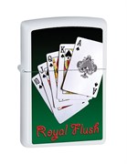 Широкая зажигалка Zippo Royal Flush 28038