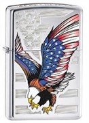 Широкая зажигалка Zippo Eagle flag 28449