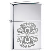 Широкая зажигалка Zippo MIRRORED HEARTS 28050