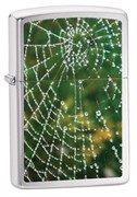 Широкая зажигалка Zippo Spider Web Rain Drops 28285