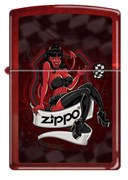Широкая зажигалка Zippo 3 DEVIL GIRL 210