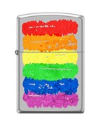Зажигалка Zippo Радуга c с покрытием Satin Chrome™ 205_rainbow