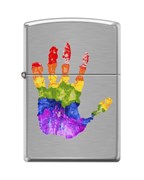 Зажигалка Zippo Ладонь с покрытием Brushed Chrome 200_palm