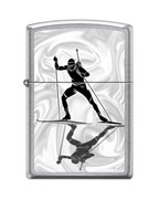 Зажигалка Zippo Биатлонист с покрытием Street Chrome™ 207_biathlon