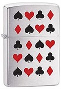 Зажигалка широкая Zippo Card Suits 20374