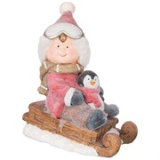 Фигурка "Мальчишка на санках" 35*21*42 см