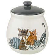 Банка для сыпучих продуктов "Озорные коты" 1100 мл 13*13*15 см