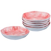 Набор салатников из 6  шт D=20 см H=5 см коллекция "Парадиз" цвет: розовый закат (кор=6