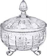 Конфетница с крышкой "Muza crystal" D=17 см H=21 см