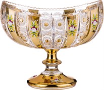 Фруктовница на ножке "Lefard gold glass" L=26 см H=22 см