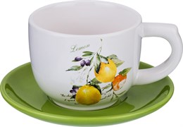 Чашка с блюдцем "Итальянские лимоны" 210 мл