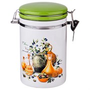 Банка для сыпучих продуктов с клипсой "Греческая оливка" 750 мл 12,3*10,2*17 см