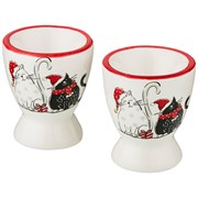 Набор подставок под яйцо из 2  шт коллекция "Party cats" 5,6*5,6*6,6 см