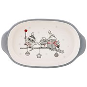 Блюдо для слоеных салатов коллекция "Совята"   28,7*17*5 см