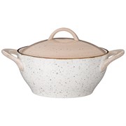 Кастрюля с крышкой bronco "Nature" 11*15,5*21 см 800 мл кремовая