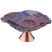 Блюдо на ножке "Galaxy" blue 30cm