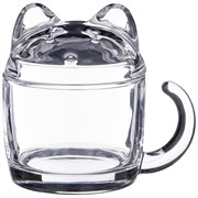 Кружка с крышкой "Котик" 250 мл 11*9*11 см коллекция "muza"