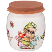 Банка с силиконовой крышкой "Совушки" 1000 мл