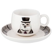Чайная пара lefard "Fashion animals" сова, на 1 персону 2пр. 220 мл