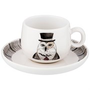 Кофейная пара lefard "Fashion animals" сова, на 1 персону 2пр. 90 мл