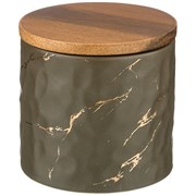 Банка для сыпучих продуктов коллекция "Золотой мрамор" цвет:gray 11,5*11 см