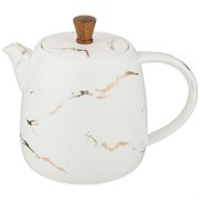 Чайник заварочный коллекция "Золотой мрамор" цвет: white 850 mл