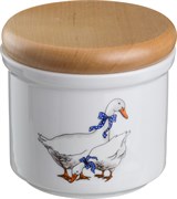 Банка для пищевых продуктов "Гуси" D=10 см H=9 см