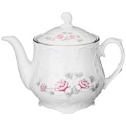 Чайник  заварочный "Рококо нежная роза" платина 1,1л