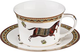 Чайный набор "Лошадь" на 1 персону 2 пр. 250 мл