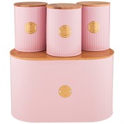 Набор agness "Majesty" хлебница 2 в 1 34*18*20 см , банка для сыпучих 11*15,5 см 3 шт
