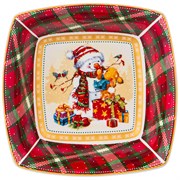 Салатник "Снеговик" 15,5х15,5х5 см