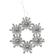 Декоративная подвеска "Снежинка" коллекция "silver dream" D=14,5 см