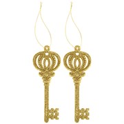 Набор декоративных подвесок из 2  шт "Ключи" коллекция "red&gold"6*16 см