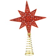 Верхушка на елку "Звезда" коллекция "red&gold"H=18 см