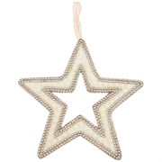 Подвеска"звезда с жемчугом" цвет: rose gold D=30 см