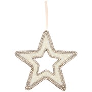 Подвеска"звезда с жемчугом" цвет: rose gold  D=22 см