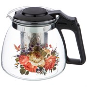Заварочный чайник agness с фильтром "Роскошный сад" 900 мл