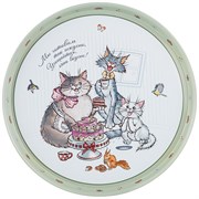 Поднос сервировочный agness "Котейки" 33*2,1 см