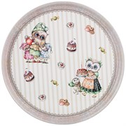 Поднос сервировочный agness "Совушки" 33*2,1 см