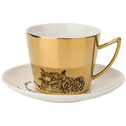 Чайный набор "Leopard" на 1 персону 2пр. 220 мл , золотой