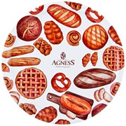 Поднос сервировочный agness "Сладкая жизнь" D=40 см H=2 см