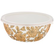 Миска agness эмалированная с пластик.крышкой, серия ренессанс 20х9 см , 1,7л